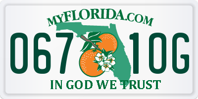 FL license plate 0671OG