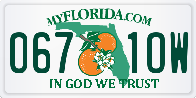FL license plate 0671OW