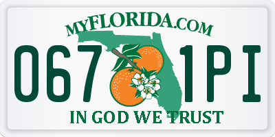 FL license plate 0671PI