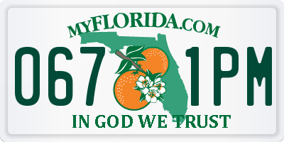 FL license plate 0671PM