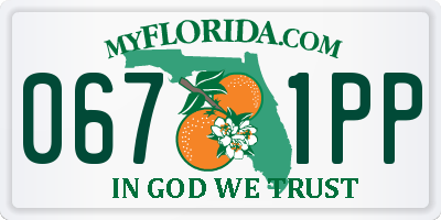 FL license plate 0671PP