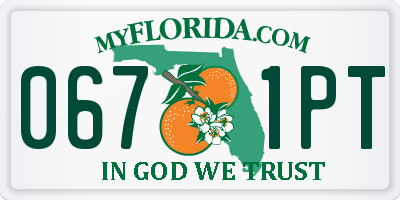 FL license plate 0671PT