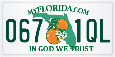 FL license plate 0671QL