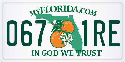 FL license plate 0671RE