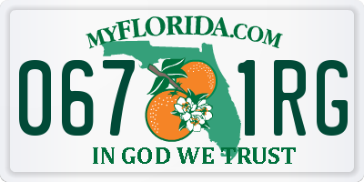 FL license plate 0671RG