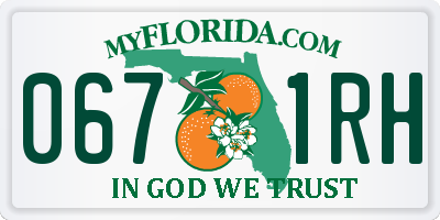 FL license plate 0671RH
