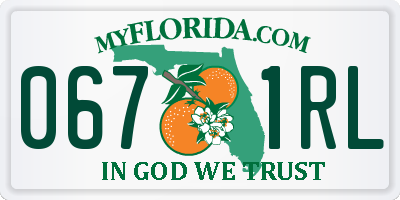 FL license plate 0671RL