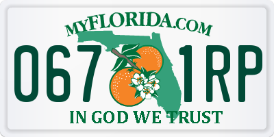 FL license plate 0671RP