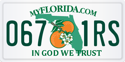 FL license plate 0671RS