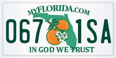 FL license plate 0671SA