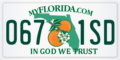 FL license plate 0671SD