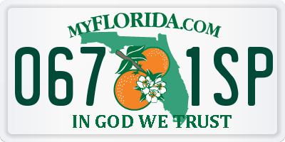 FL license plate 0671SP
