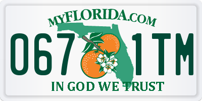 FL license plate 0671TM
