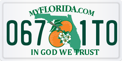 FL license plate 0671TO