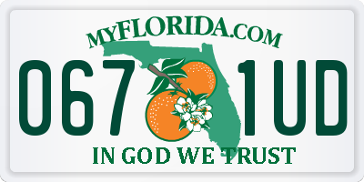 FL license plate 0671UD