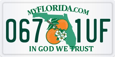 FL license plate 0671UF