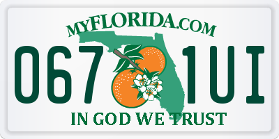 FL license plate 0671UI