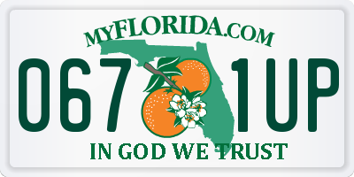 FL license plate 0671UP