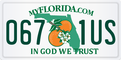 FL license plate 0671US