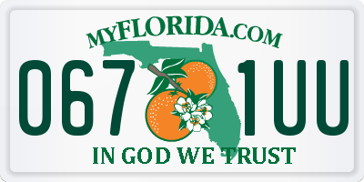 FL license plate 0671UU