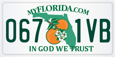 FL license plate 0671VB