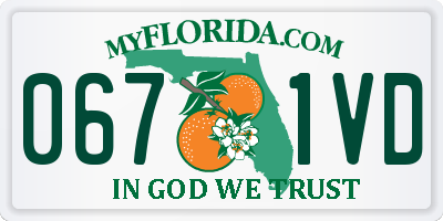 FL license plate 0671VD