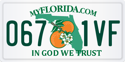 FL license plate 0671VF
