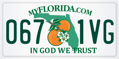 FL license plate 0671VG