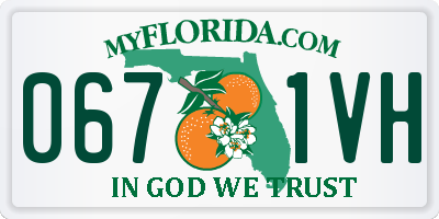 FL license plate 0671VH