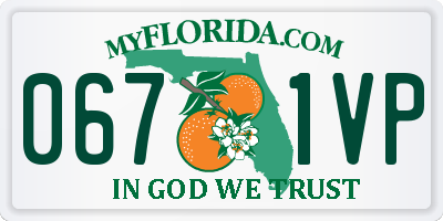 FL license plate 0671VP