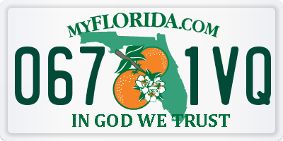 FL license plate 0671VQ