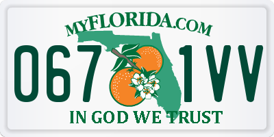 FL license plate 0671VV