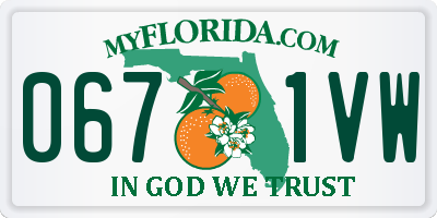 FL license plate 0671VW