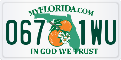 FL license plate 0671WU