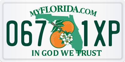 FL license plate 0671XP