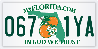 FL license plate 0671YA