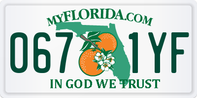 FL license plate 0671YF