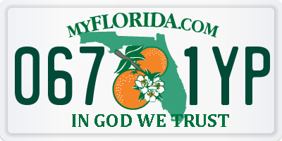 FL license plate 0671YP