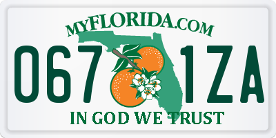 FL license plate 0671ZA