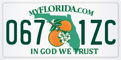 FL license plate 0671ZC