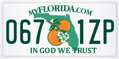 FL license plate 0671ZP