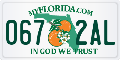 FL license plate 0672AL