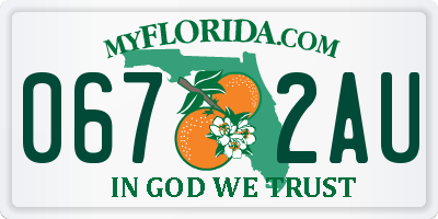 FL license plate 0672AU