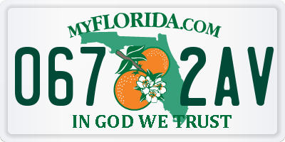 FL license plate 0672AV
