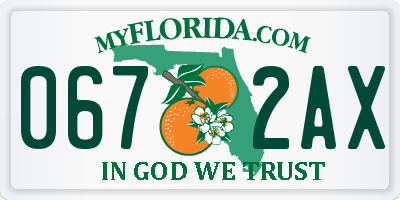 FL license plate 0672AX