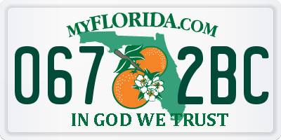 FL license plate 0672BC