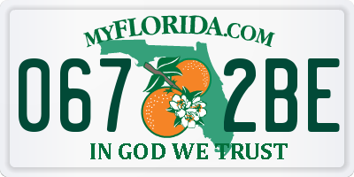 FL license plate 0672BE