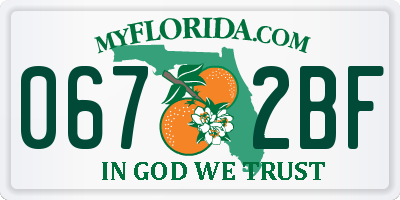 FL license plate 0672BF