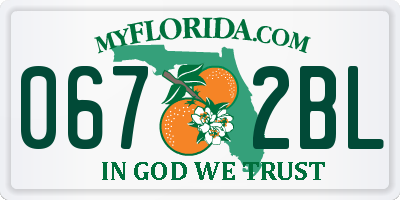 FL license plate 0672BL