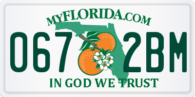 FL license plate 0672BM